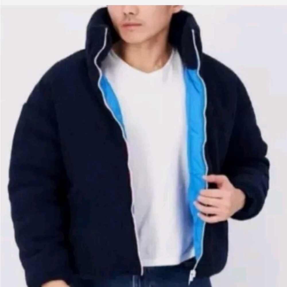 Fourlaps Polar Quilted Sherpa Navy/Cornflower Reversible Puffer Jacket-SizeS-New